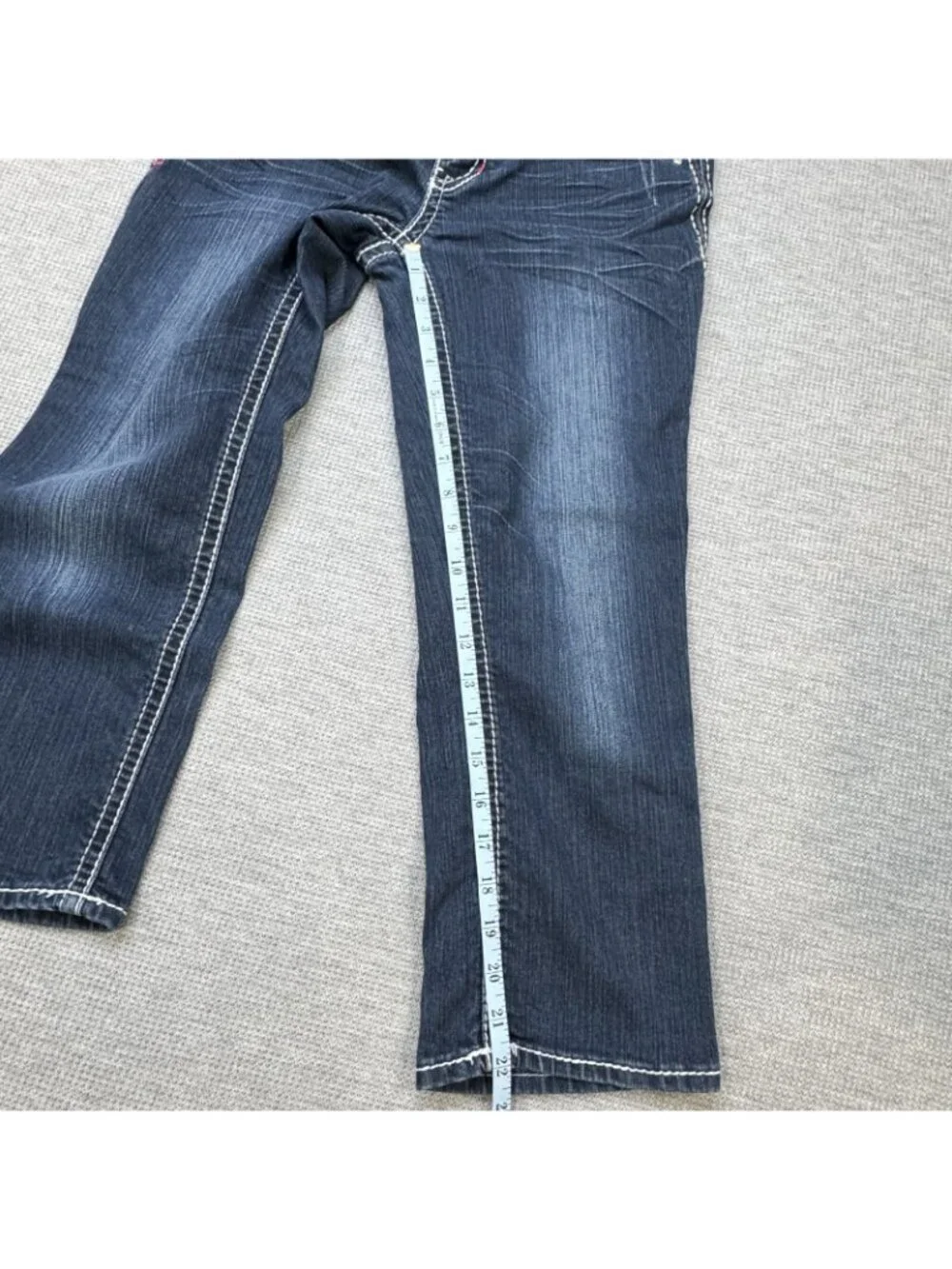 Hydraulic Gramercy Denim Capri Jeans Womens Sz 5/6 Blue Low Rise Dual Stitching